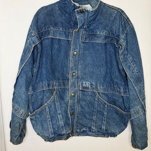 Vintage 80’s 90’s Guess by George Marciano Bomber Style denim jacket